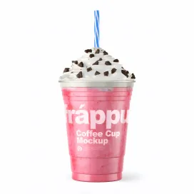 Coffee Cup Topped With Cookie Pieces